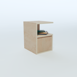 Bedside Table - Open Drawer Layout 1