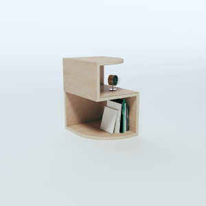 Bedside Table - Open Shelf Layout 1