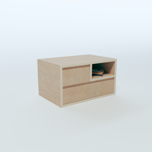 Bedside Table - 4 Sections Layout 1