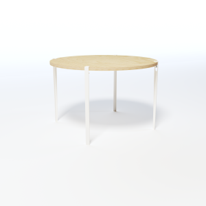 Round Dining Table w/Steel Legs Layout 1