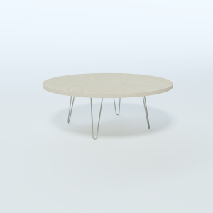 Round Coffee Table w/Steel Legs Layout 1