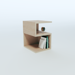 Bedside Table - Open Shelf Layout 3