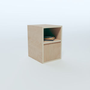 Bedside Table - 1 Drawer Layout 1