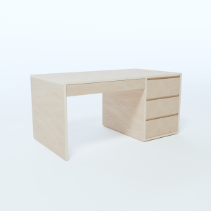 Desk with Side Shelves Layout 6