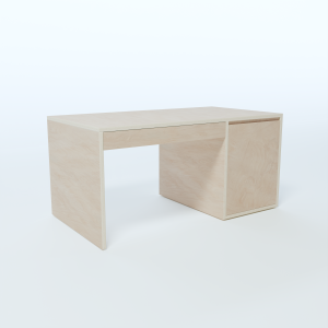 Desk with Side Shelves Layout 7