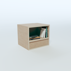 Bedside Table - 4 Sections Layout 7