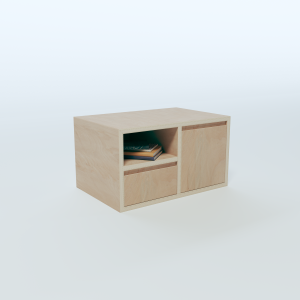 Bedside Table - 4 Sections Layout 8