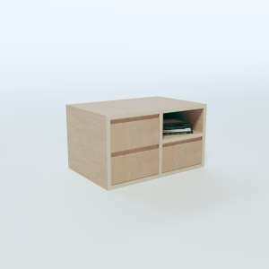 Bedside Table - 4 Sections Layout 11