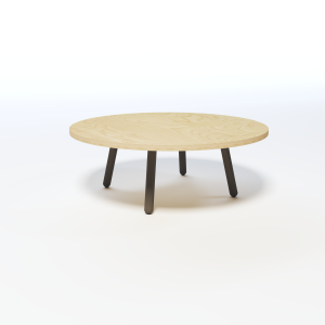 Round Coffee Table w/Steel Legs Layout 5