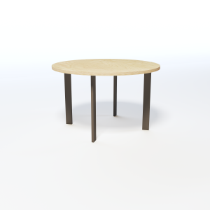 Round Dining Table w/Steel Legs Layout 6