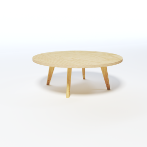 Round Coffee Table w/Steel Legs Layout 7