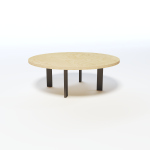 Round Coffee Table w/Steel Legs Layout 4