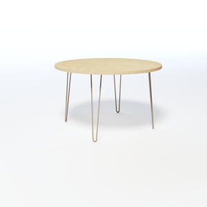 Round Dining Table w/Steel Legs Layout 3