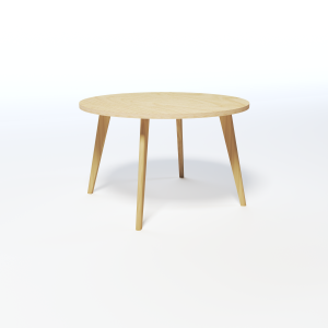 Round Dining Table w/Steel Legs Layout 4