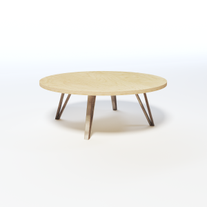 Round Coffee Table w/Steel Legs Layout 6